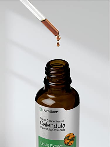 Calendula Extract Tincture | 2 fl oz | Vegetarian, Non-GMO, Gluten Free Liquid Supplement Horbäach uk supplements