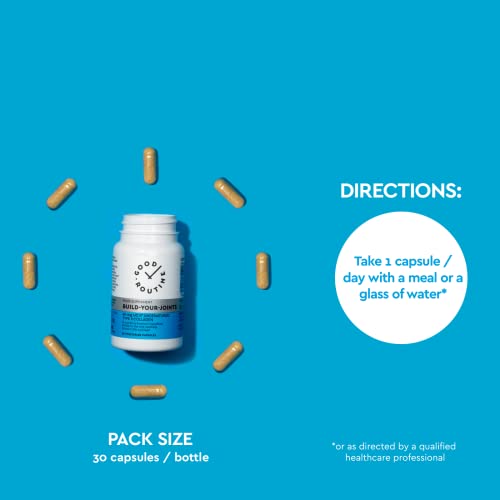 Build-Your-Joints (30 Vegetarian Capsules) - Knee Pain, Joint Pain, Pills, Treatment for Joints, Collagen,Repair GOOD ROUTINE uk supplements