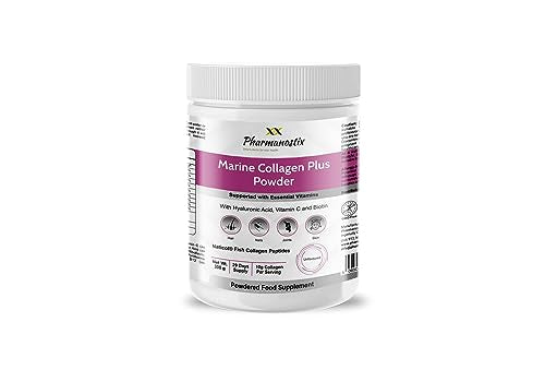 Pharmanostix Hydrolysed Marine Collagen Plus Powder 300g - 10,000mg Collagen with Hyaluronic Acid Pharmanostix uk supplements