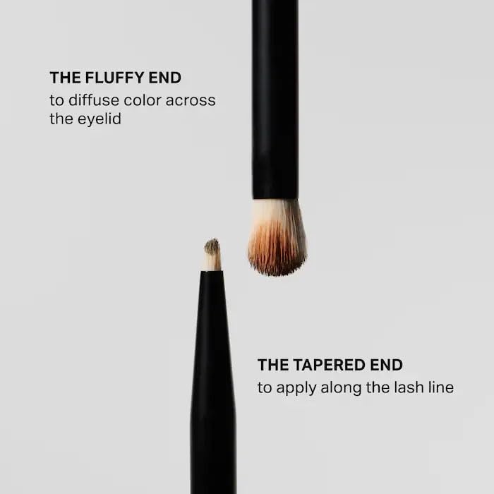 MERIT - Double-Sided Eyeshadow Brush - Dual-Ended Makeup Brush for Precise Application, Blending, and Smooth Pigment Distribution - Soft Synthetic, Vegan & Travel-Friendly Generic uk supplements