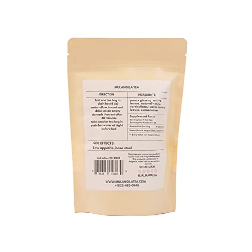 Naturally Slim Herbal Tea Blend: Body Shaping, Metabolism Boosting, Appetite Suppressing MULANGILA TEA uk supplements