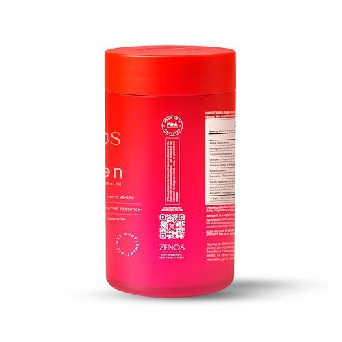 Zenos Health VZen Vaginal Probiotics for Women – Probiotics and Prebiotics for Digestive Health & Bloating Relief for Women – Improve Gut Health, Urinary Tract & Daily Wellness - Made in USA, 30 Caps Zenos Health uk supplements