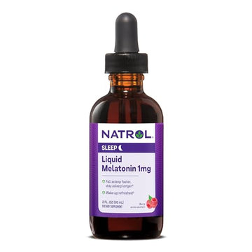 Natrol Liquid Melatonin 1mg, Berry-Flavored Dietary Supplement for Restful Sleep, 2 Fl Oz Natrol uk supplements