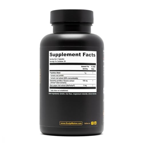 Sculpt Nation Powerful Turmeric Supplement - Turmeric Curcumin with Black Sculpt Nation uk supplements