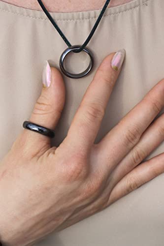 Genuine Magnetic Hematite Rings, 3 Rings in Each Order, Black Hematite Ring LUXSTRA uk supplements