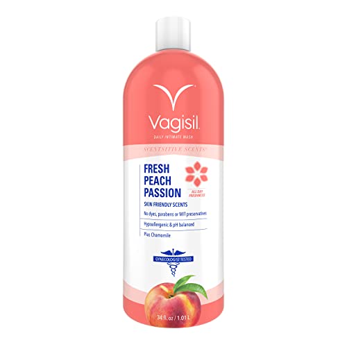 Vagisil Scentsitive Scents Fresh Peach Passion Daily Intimate Wash for Women, Gynecologist Tested Vagisil uk supplements