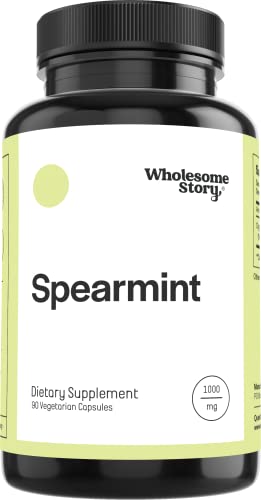 Organic Spearmint Capsules | Great Alternative to Spearmint Tea | 1000mg Spearmint Leaf Wholesome Story uk supplements