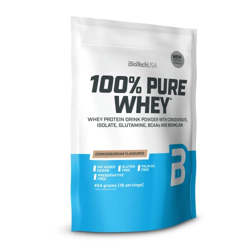 BioTechUSA 100% Pure Whey | Protein Powder with BCAA and Glutamine | Gluten-Free, Palm Oil Free BioTechUSA uk supplements
