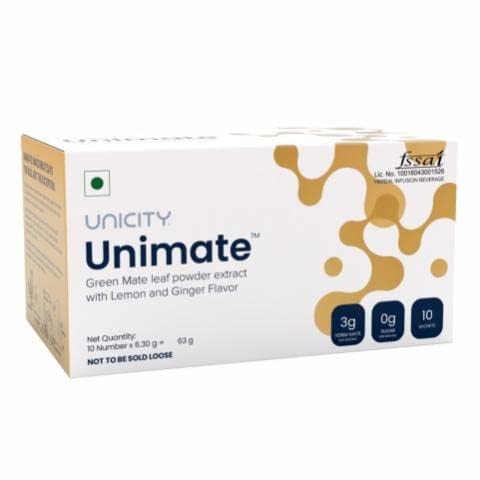 Ourtown Unicity Unimate Green Mate Leaf Powder Extract with Lemon and Ginger Flavor Ourtown uk supplements