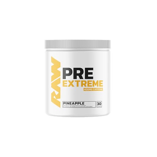 RAW Pre Extreme Pre Workout Powder (Pineapple, 30 Servings (Pack of 1)) RAW uk supplements