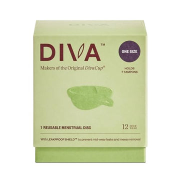 Diva Disc - Comfortable, Reusable Menstrual Disc with Leakproof Shield - Period Disc for Up to 12 Hours DivaCup uk supplements