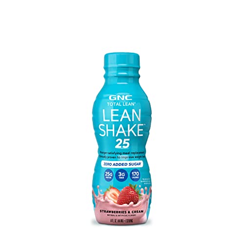 GNC Total Lean Lean Shake 25 - Strawberries and Cream - 12 Bottles GNC uk supplements