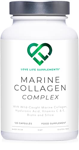 Wild-Caught Marine Collagen Complex Capsules with Hyaluronic Acid | 120 Capsules - 2 Month Supply LOVE LIFE SUPPLEMENTS uk supplements