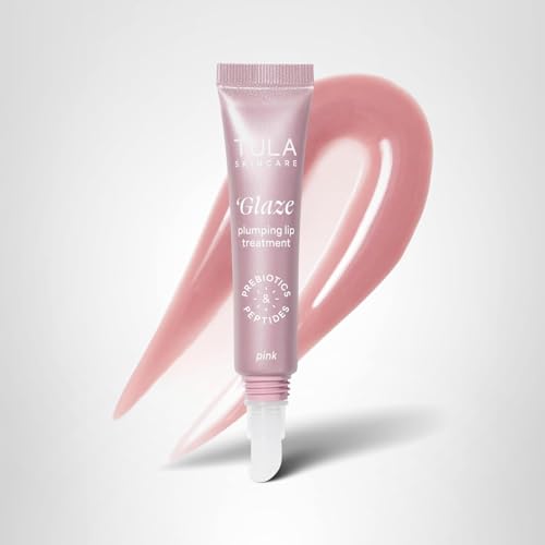TULA Skin Care Rose Glow + Get It Lip Balm - Hydrating Peptide Lip Treatment with Hyaluronic Acid & Vitamin E, 0.28 oz., Rosy Tint TULA uk supplements