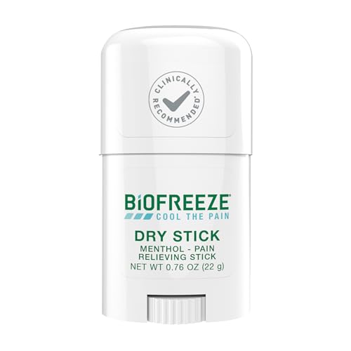 Biofreeze Dry Stick, Mess-Free Relief for Neck, Shoulder, Knee, Hip, Hand & Joint, Cooling Menthol Pain Relief Stick, Up to 100 Uses Biofreeze uk supplements