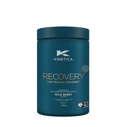 Kinetica Recovery Powder, Post Workout Drink, Muscle Repair and Energy Store Replenisher, 20 Servings, Wild Berry, 1.5kg Kinetica uk supplements