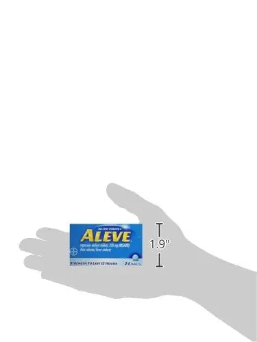 Aleve Tablets with Naproxen Sodium, 220mg (NSAID) Pain Reliever/Fever Reducer, 24 Count, Blue Aleve uk supplements
