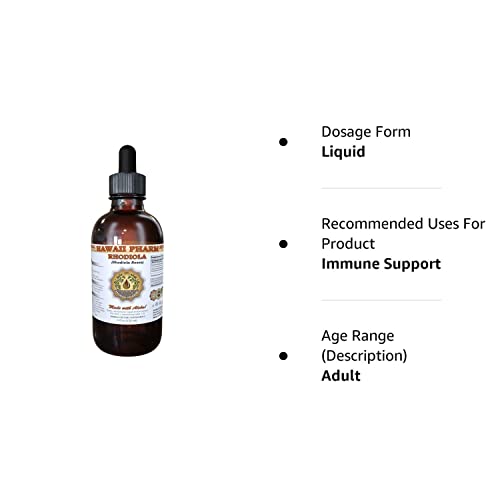HawaiiPharm Rhodiola Liquid Extract, Organic Rhodiola (Rhodiola Rosea) Tincture 4 oz HawaiiPharm uk supplements