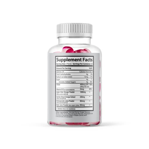 (Official 2 Pack) Slimming Gummies It Works with Apple Cider Vinegar and Sicilian Blood Orange Extract Max-Bio uk supplements