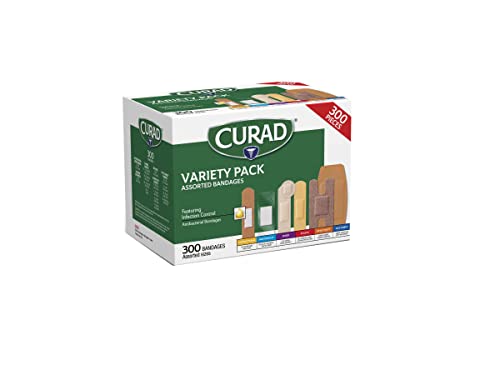 Curad Assorted Bandages Variety Pack 300 Pieces, Including Antibacterial Curad uk supplements