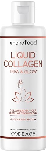 Codeage Liquid Collagen Supplement Chocolate Flavor, Beauty Trim & Glow Liposomal Codeage uk supplements