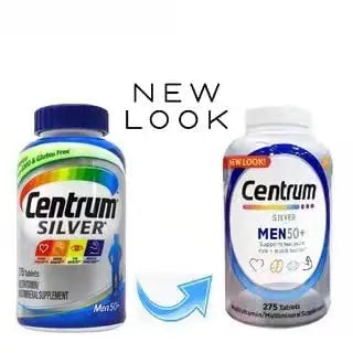 Centrum Men 50+ Multivitamin Tablet Age 50 and Older 275ct Centrum uk supplements