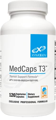 XYMOGEN MedCaps T3 - Thyroid Support Formula with Vitamins + Herbs - Selenium, Zinc XYMOGEN uk supplements