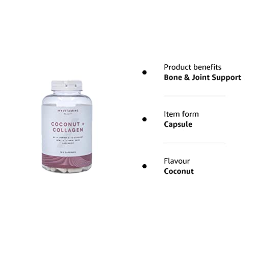 Coconut + Collagen (180 Capsules) - Myvitamins MyVitamins uk supplements