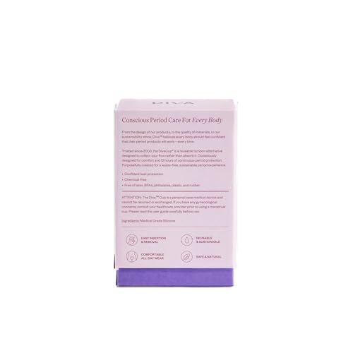 DivaCup - BPA-Free Reusable Menstrual Cup - Leak-Free Feminine Hygiene - Tampon and Pad DivaCup uk supplements