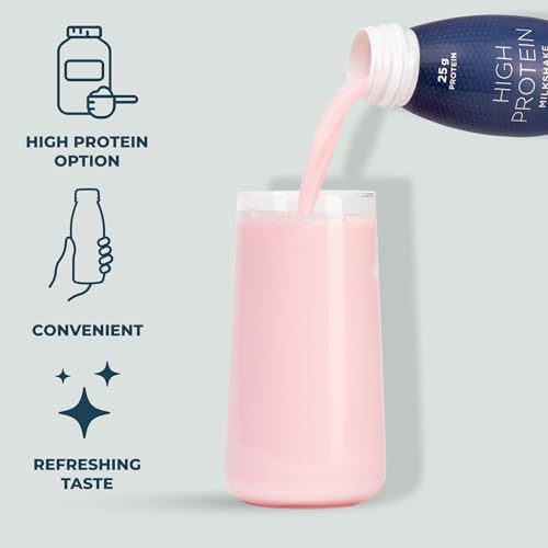 Kinetica Ready-to-Drink Protein Shake, 12 X 330mls, 165 cals, 25g Protein per Bottle, Low Fat (Strawberry) Kinetica uk supplements