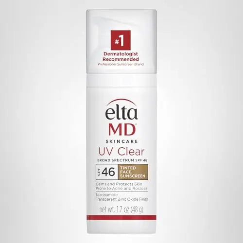 EltaMD UV Clear Tinted Sunscreen for Face, SPF 46 with Zinc Oxide, Oil-Free, Dermatologist Recommended, For Acne-Prone Sensitive Skin, 1.7 oz EltaMD uk supplements