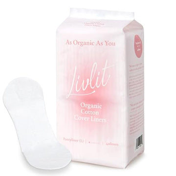 Livlit Ultra Thin Panty Liners Sanitary Pads, 100% Certified Organic Cotton from Texas, Light Absorbency LIVLIT uk supplements