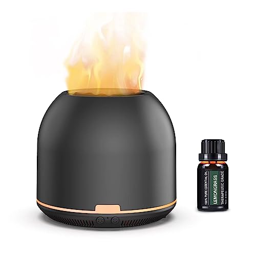 Flame-Light Aroma Diffuser,Ultrasonic Aromatherapy Diffuser with Auto-Off Function Timers Otheya uk supplements