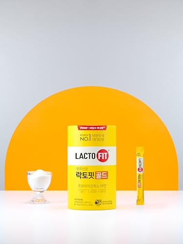 LACTO-FIT Chongkundang Healthcare Gold Probiotic 50 Pack Powder Sticks – Multi Strain Daily Probiotics with Prebiotics and Postbiotics for Digestive Balance and Everyday Wellness LACTO-FIT uk supplements