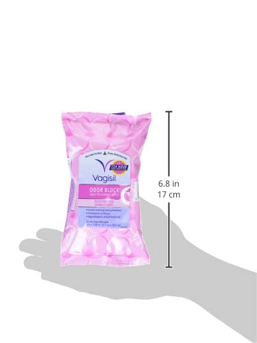 Vagisil Odor Block Daily Freshening Wipes for Feminine Hygiene in Resealable Pouch Vagisil uk supplements