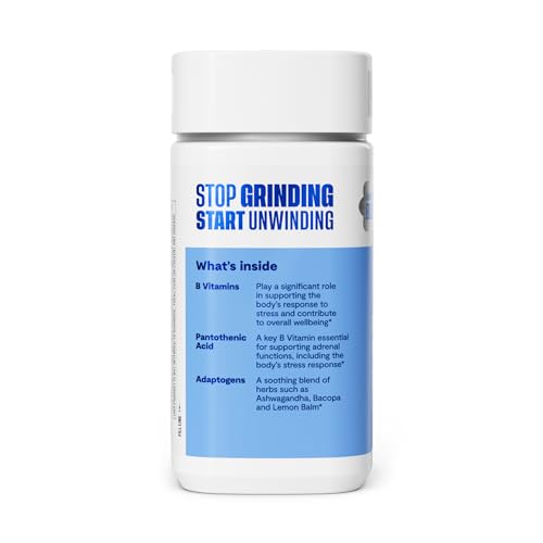 Habit Stress Relief Supplement (60 Capsules) - New Look, Supports Relaxation & Mood Balance, Vitamin B, Adaptogens, Lemon Balm, Calming, Vegan, Non-GMO (1 Pack) H' Habit uk supplements