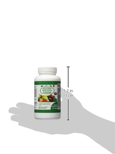 Pure Heathland Non-GMO Super Daily Multivitamin for Adults – 42 Natural Fruits & Vegetables Blend with 21 Essential Vitamins & Minerals – Vegan Coating Tablets, 90 Count, Made in USA Pure Healthland uk supplements