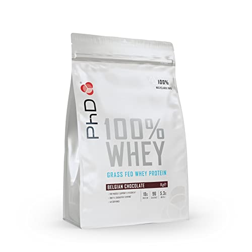 PhD Nutrition 100 Percent Whey, Grass Fed Whey, Lean Muscle Protein Powder PhD uk supplements