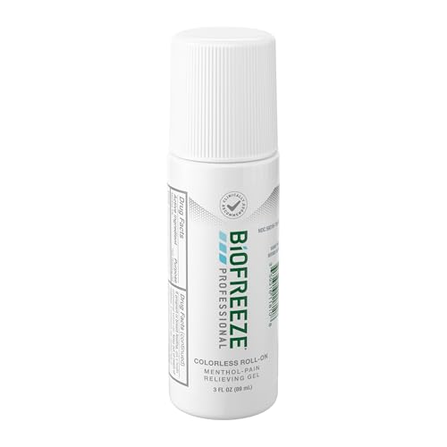 Biofreeze Professional Colorless Pain Relief Roll On, Knee & Simple Backache Relief, Arthritis Pain Reliever, Neck Pain Relief, Cooling Joint Pain Relief, Roll-On Menthol Gel 3 Fl Oz Biofreeze uk supplements