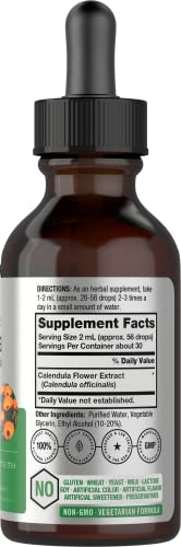 Calendula Extract Tincture | 2 fl oz | Vegetarian, Non-GMO, Gluten Free Liquid Supplement Horbäach uk supplements