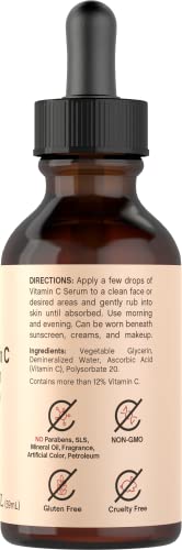Vitamin C Serum for Face | 2 oz | Brightening Serum for Dark Spots | Paraben & SLS Free Coera uk supplements