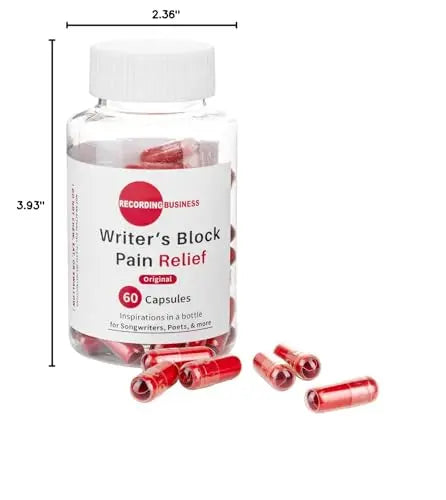 Recording Business Writer's Block Pain Relief (60 Original Songwriting Prompts in Capsules) for Artists/Musicians, Songwriters, & Poets Recording Business uk supplements