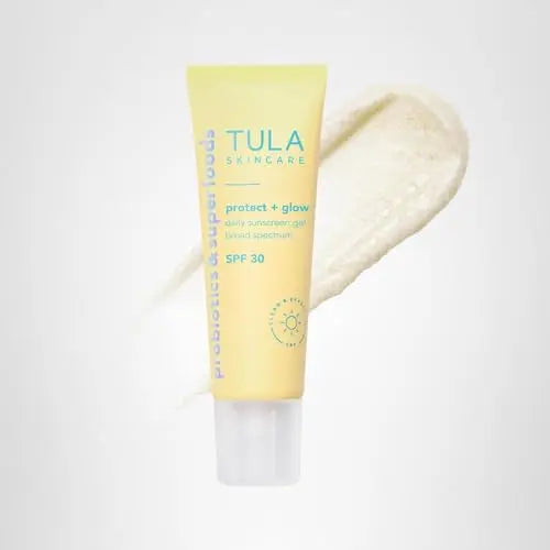 TULA Skin Care Protect + Glow Daily Sunscreen - Gel, Broad Spectrum SPF 30, Skincare-First, Non-Greasy, Non-Comedogenic and Reef-Safe with Pollution and Blue Light Protection, Regular, 1.7 fl oz. TULA uk supplements