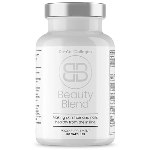 Re-Coll 1200mg Collagen Capsules - High Strength Supplement with Hyaluronic Acid - for Hair Skin Re-Coll uk supplements