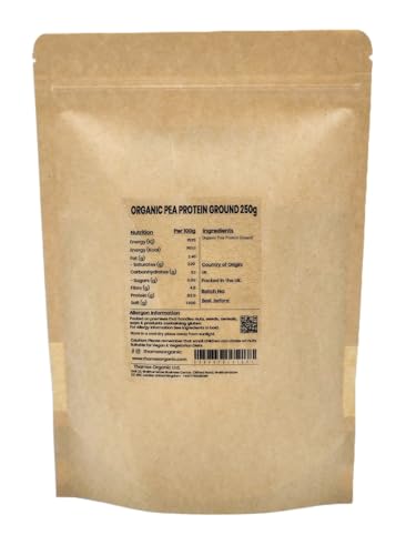 Thames Organic Organic Pea Protein Ground - Premium Vegan Supplement for Muscle Growth & Dietary Plans 250g Thames Organic uk supplements