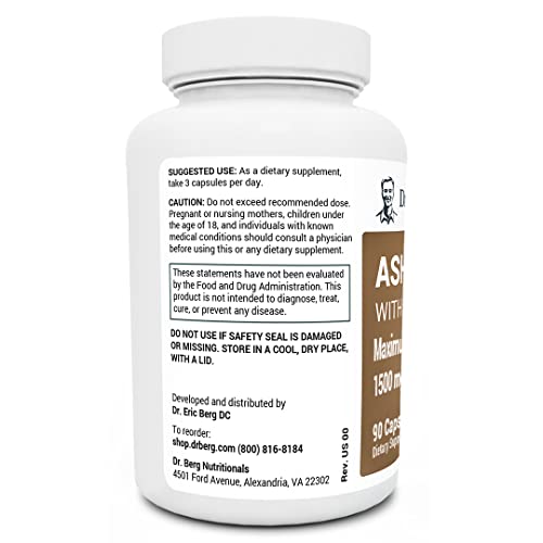 Dr. Berg Ashwagandha Capsules 1500mg - Includes Organic Ashwagandha Root Dr. Berg Nutritionals uk supplements