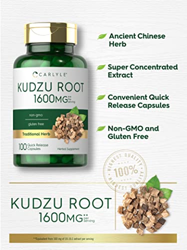 Carlyle Kudzu Root | 100 Extract Capsules | Non-GMO and Gluten Free Formula Carlyle uk supplements