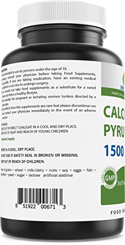 Brieofood Calcium Pyruvate 1500mg per Serving - 240 Vegetarian Capsules Brieofood uk supplements
