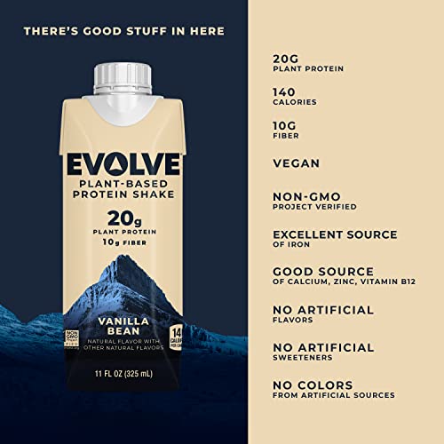 Evolve Plant Based Protein Shake, Vanilla Bean, 20g Vegan Protein, Dairy Free Evolve uk supplements