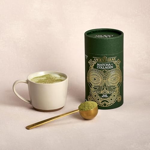 Ancient + Brave Matcha + Collagen 150g Tub - Lion's Mane Mushroom Powder Supplement Ancient + Brave uk supplements